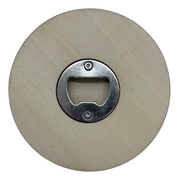 Disc Golf Mini Personalized Wood Laser Engraved Bottle Opener 4" - Picture 7 of 7